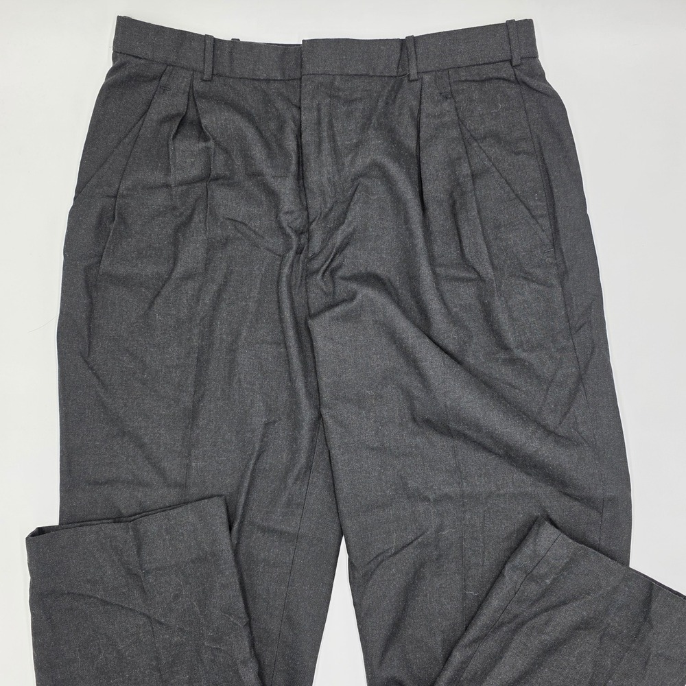 5850 Softwear Men's Charcoal Gray Pleated Dress Pants W36‎ L34